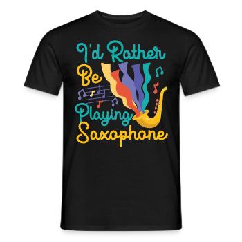 Saxophones que je préfère jouer - T-shirt homme - noir - Devant - AI Model Male 178 light (178cm)
