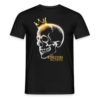 Skull Crown Mein Königreich wird überleben - Männer T-Shirt - Schwarz - Vorne - AI Model Male 178 light (178cm)