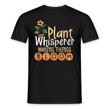 Chuchoteur de plantes qui fait fleurir les choses, - T-shirt homme - noir - Devant - AI Model Male 178 light (178cm)
