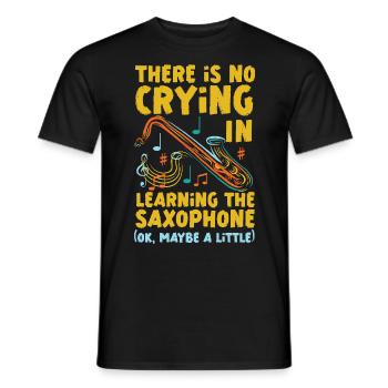 Saxophone Il n’y a pas de pleurs - T-shirt homme - noir - Devant - AI Model Male 178 light (178cm)