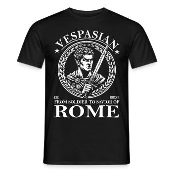 Vespasian – From soldier to saviour of Rome - Men's T-Shirt - black - Front - AI Model Male 178 light (178cm)