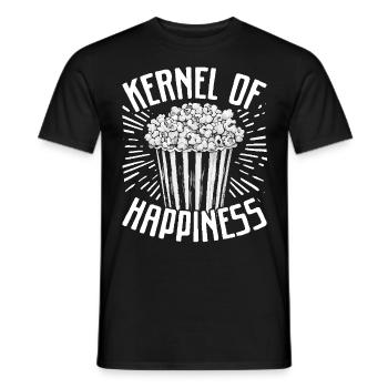 Kernel of Happiness Popcorn - Men's T-Shirt - black - Front - AI Model Male 178 light (178cm)
