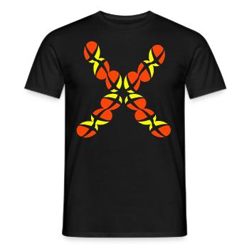 X - Men's T-Shirt - black - Front - AI Model Male 178 light (178cm)