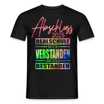 Abschluss Realschule 2025 - Männer T-Shirt - Schwarz - Vorne - AI Model Male 178 light (178cm)