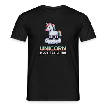Mode Licorne activé - T-shirt homme - noir - Devant - AI Model Male 178 light (178cm)