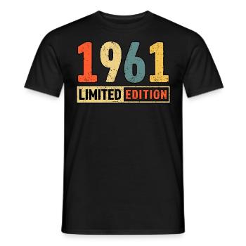 Edition limitée 1961 - T-shirt homme - noir - Devant - AI Model Male 178 light (178cm)