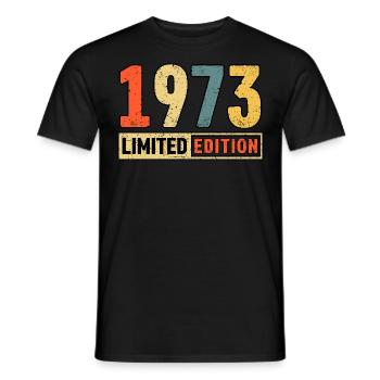 Édition limitée 1973 - T-shirt homme - noir - Devant - AI Model Male 178 light (178cm)