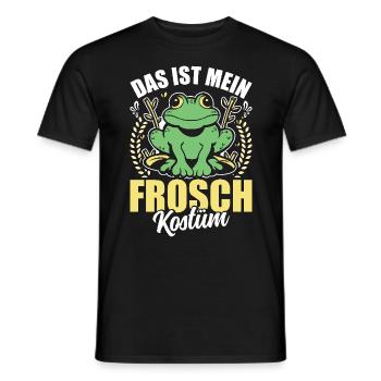Karneval Party Frösche DAS IST MEIN FROSCHKOSTÜM - Männer T-Shirt - Schwarz - Vorne - AI Model Male 178 light (178cm)