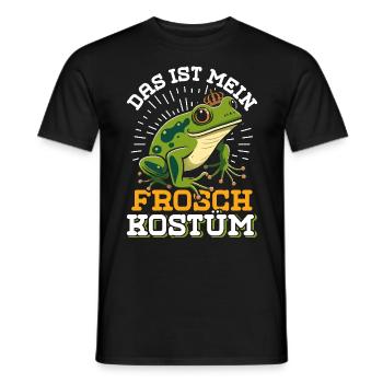 Karneval Party Frösche DAS IST MEIN FROSCHKOSTÜM - Männer T-Shirt - Schwarz - Vorne - AI Model Male 178 light (178cm)
