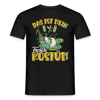 Karneval Party Frösche DAS IST MEIN FROSCHKOSTÜM - Männer T-Shirt - Schwarz - Vorne - AI Model Male 178 light (178cm)