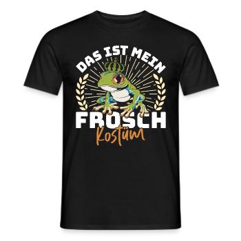 Karneval Party Frösche DAS IST MEIN FROSCHKOSTÜM - Männer T-Shirt - Schwarz - Vorne - AI Model Male 178 light (178cm)