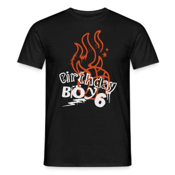 Basketball 6. Geburtstag Basketballer - Männer T-Shirt - Schwarz - Vorne - AI Model Male 178 light (178cm)