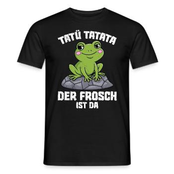 Faschings Kostüm TATÜ TATATA DER FROSCH IST DA - Männer T-Shirt - Schwarz - Vorne - AI Model Male 178 light (178cm)
