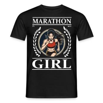 Marathon Girl – Courir, c’est la liberté - T-shirt homme - noir - Devant - AI Model Male 178 light (178cm)