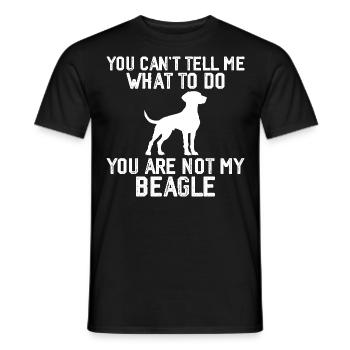 Funny Beagle Men Women Hound Beagle Dog Lovers - T-shirt homme - noir - Devant - AI Model Male 178 light (178cm)