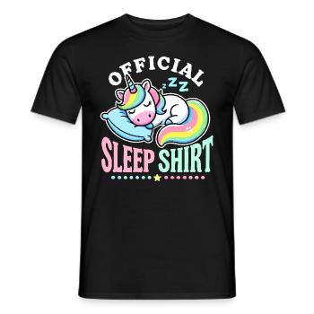 Chemise de nuit officielle, Licorne, Nuit - T-shirt homme - noir - Devant - AI Model Male 178 light (178cm)