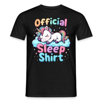 Chemise de nuit officielle, Licorne, Nuit - T-shirt homme - noir - Devant - AI Model Male 178 light (178cm)