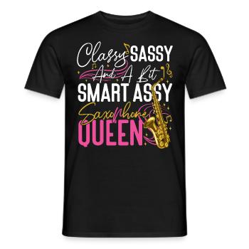 Saxophone Classy Sassy And A Bit - Männer T-Shirt - Schwarz - Vorne - AI Model Male 178 light (178cm)