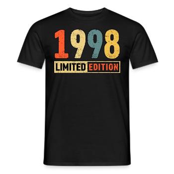Édition limitée 1998 - T-shirt homme - noir - Devant - AI Model Male 178 light (178cm)
