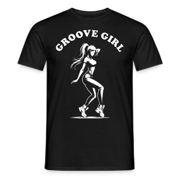 Groove Girl Design for Dancing Women and Girls - Men's T-Shirt - black - Front - AI Model Male 178 light (178cm)