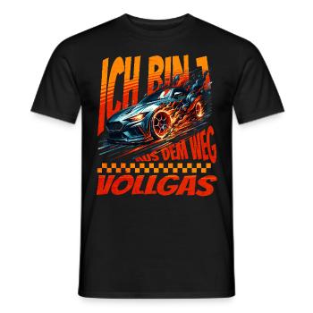 I'm 1 out of the way. Children's birthday racing car - Men's T-Shirt - black - Front - AI Model Male 178 light (178cm)