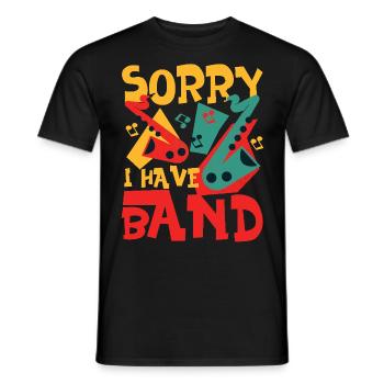 Saxophone désolé j’ai un groupe - T-shirt homme - noir - Devant - AI Model Male 178 light (178cm)