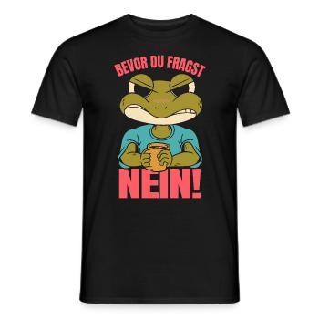 Froschkostüm BEVOR DU FRAGST NEIN! Lustiges - Männer T-Shirt - Schwarz - Vorne - AI Model Male 178 light (178cm)