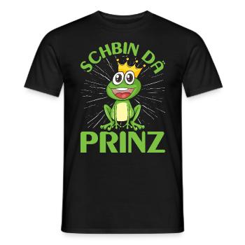 Karneval Kostüm Party SCHBIN DA PRINZ Lustiges - Männer T-Shirt - Schwarz - Vorne - AI Model Male 178 light (178cm)