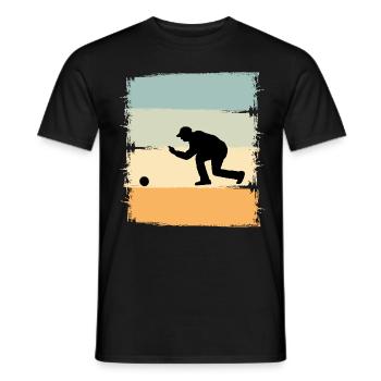 Boule Boccia Boule player - Men's T-Shirt - black - Front - AI Model Male 178 light (178cm)
