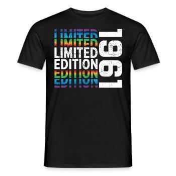 Edition limitée 1961 - T-shirt homme - noir - Devant - AI Model Male 178 light (178cm)