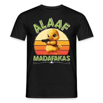 Karneval Party Köln ALAAF MADAFAKAS Lustiges - Männer T-Shirt - Schwarz - Vorne - AI Model Male 178 light (178cm)