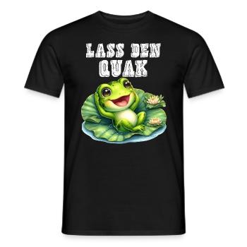 Froschkostüm LASS DEN QUACK Lustiges Karneval - Männer T-Shirt - Schwarz - Vorne - AI Model Male 178 light (178cm)