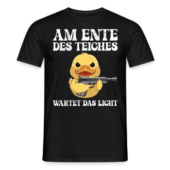 Karneval Party AM ENTE DES TEICHS WARTET LICHT - Männer T-Shirt - Schwarz - Vorne - AI Model Male 178 light (178cm)