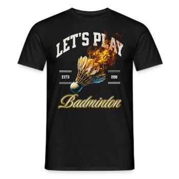 Badminton - Men's T-Shirt - black - Front - AI Model Male 178 light (178cm)