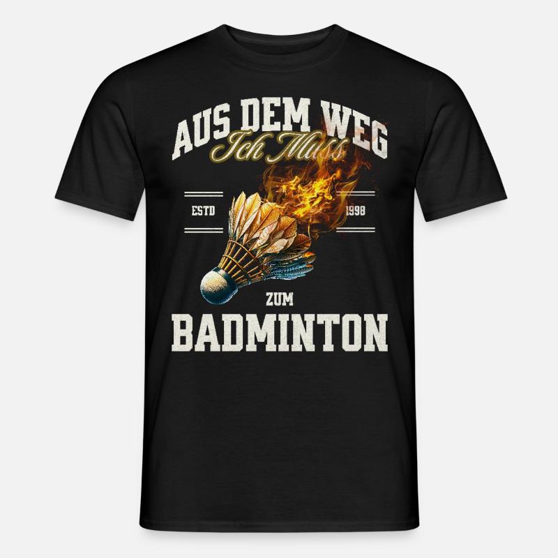 Badminton - Männer T-Shirt - Schwarz