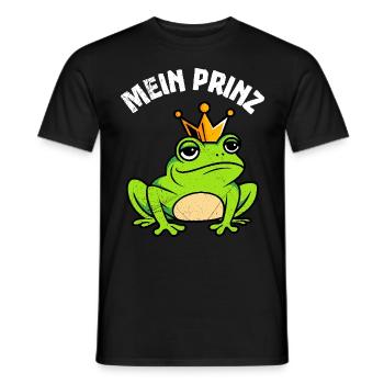 Faschings Kostüm Frauen MEIN PRINZ Lustig Karneval - Männer T-Shirt - Schwarz - Vorne - AI Model Male 178 light (178cm)