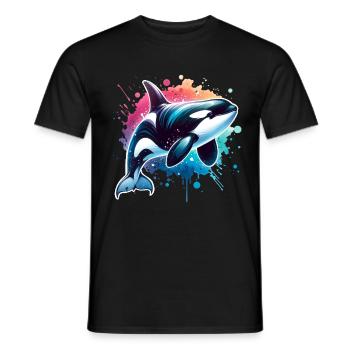 Orque Épaulard - T-shirt homme - noir - Devant - AI Model Male 178 light (178cm)
