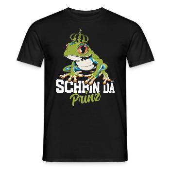 Karneval Kostüm Party SCHBIN DA PRINZ Lustiges - Männer T-Shirt - Schwarz - Vorne - AI Model Male 178 light (178cm)