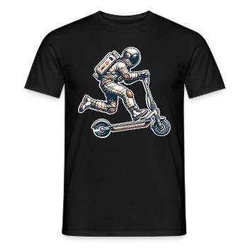 E-Scooter E-Roller Astronaut Scooter - Männer T-Shirt - Schwarz - Vorne - AI Model Male 178 light (178cm)