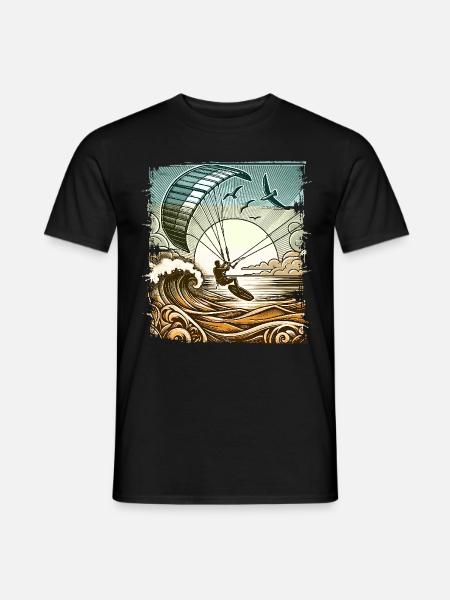 Kitesurfing Kitesurf Kitesurfer Kiteboard - Men's T-Shirt - black