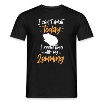 Lemming Vole Need time with Lemming - Men's T-Shirt - black - Front - AI Model Male 178 light (178cm)