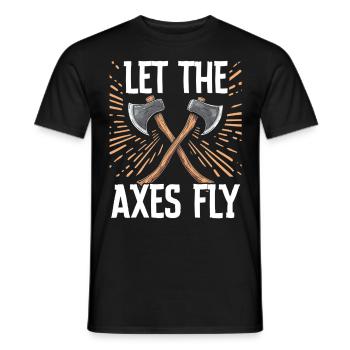 Axt Werfen Axt Werfer Axe Throwing - Männer T-Shirt - Schwarz - Vorne - AI Model Male 178 light (178cm)