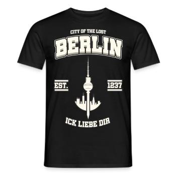 La Cité des Perdus - T-shirt homme - noir - Devant - AI Model Male 178 light (178cm)