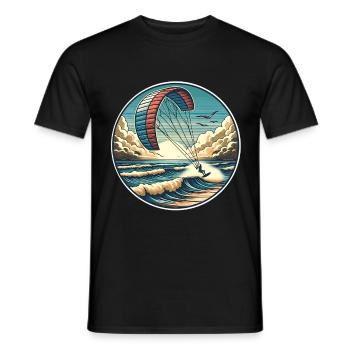 Kitesurfing Kitesurf Kitesurfer Kiteboard - Men's T-Shirt - black - Front - AI Model Male 178 light (178cm)