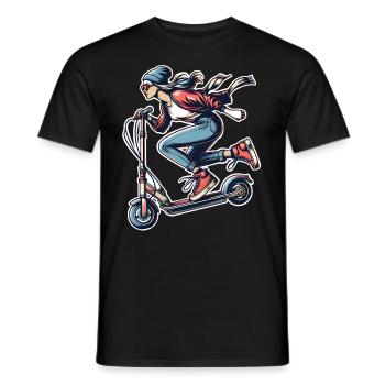 E-Scooter E-Roller Frau Scooter - Männer T-Shirt - Schwarz - Vorne - AI Model Male 178 light (178cm)