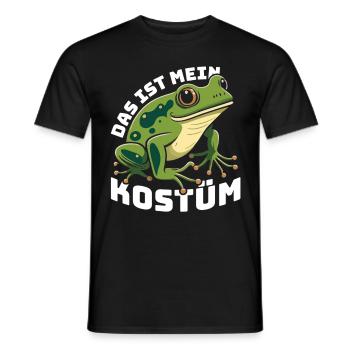 Karneval Party Frösche DAS IST MEIN FROSCHKOSTÜM - Männer T-Shirt - Schwarz - Vorne - AI Model Male 178 light (178cm)