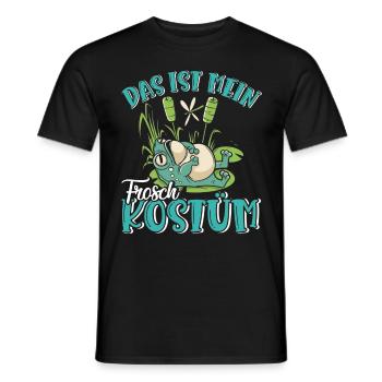 Karneval Party Frösche DAS IST MEIN FROSCHKOSTÜM - Männer T-Shirt - Schwarz - Vorne - AI Model Male 178 light (178cm)