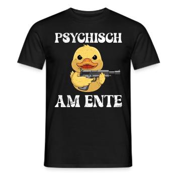 Faschings Party PSYCHISCH AM ENTE Lustiges - Männer T-Shirt - Schwarz - Vorne - AI Model Male 178 light (178cm)