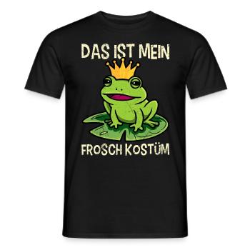 Karneval Party DAS IST MEIN FROSCHKOSTÜM Lustiges - Männer T-Shirt - Schwarz - Vorne - AI Model Male 178 light (178cm)
