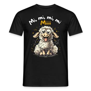 Mi Mi Mi Mi Miii - Lustiges Schaf Design - Männer T-Shirt - Schwarz - Vorne - AI Model Male 178 light (178cm)
